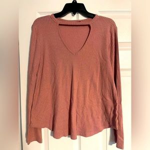 Mauve cutout sweater